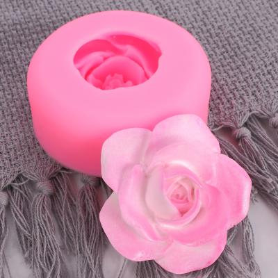 China Viable Rose Flower Silicone Soap Molds Handmade Candy Jelly Molds Cake Cupcake Chocolate Decorating DIY Tools for sale