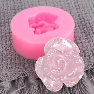 China Viable Rose 3d Silicone Flowers Mold Handmade Silicone Soap Mold Silicone Resin Mold for sale