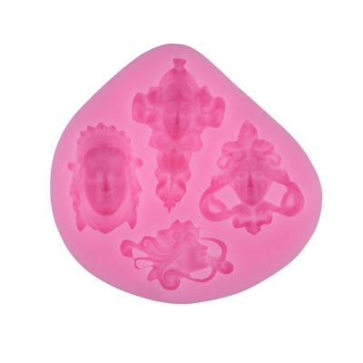 China Retro Viable European Greek Goddess Cake Silicone Mold Cake Decorating Tools Candy Chocolate Fondant Dessert Soap DIY Resin Mold for sale