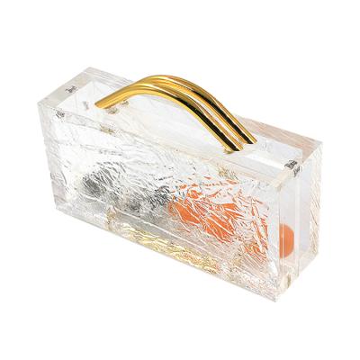 China Fashionable Transparent Acrylic Clear Clutch Handbag Bag Wedding Acrylic Bag for sale