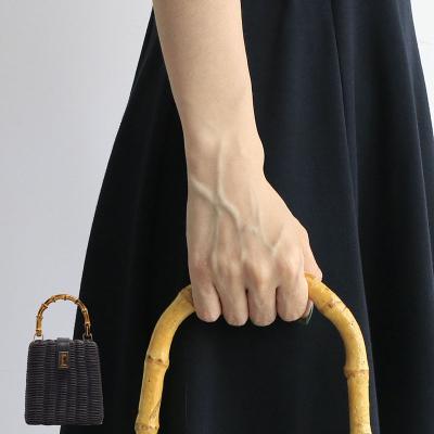 China Fashionable High Quality Bamboo Bag Handles Semicircle for Handbags Bag Accessories DIY Handbag Making Bamboo Handles for sale