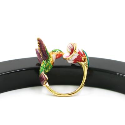 China Manufacturer Direct Sale Personalized Cute Women Bird Fashionable Gold Plated Ring for sale