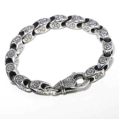 China Wholesale Custom Design Fashion Jewelry Cuban Link Stainless Steel Bracelet Silver Men for sale