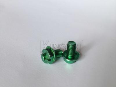 China Phillips slot indented hexagon washer special machine screws with color zinc plated for sale