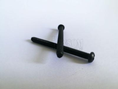 China Sandblasting black coating screw stainless steel 304 316 with pan cross phillips head M4*50 for sale