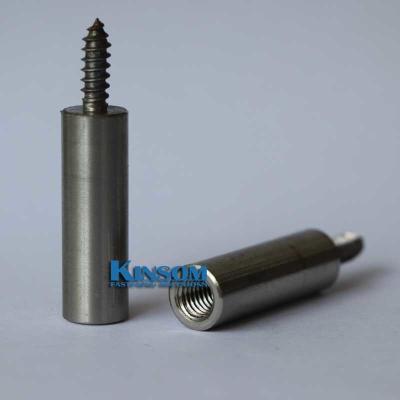 China Stainless steel double head bolts with self tapping and machine inner thread machining parts for sale