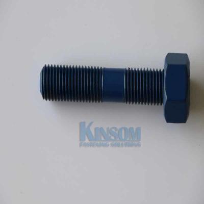 China Hexagon Bolts with Blue Coating Partial thread made of Titaninum Alloy Steel for sale