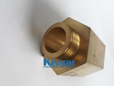 China Precision machining parts CNC hexagon copper turning accessories kinsom fasteners for sale