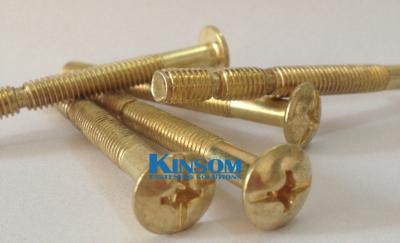 China Brass plated Snap off thread phillips bolts kitchen cabinet handle door special bolts for sale