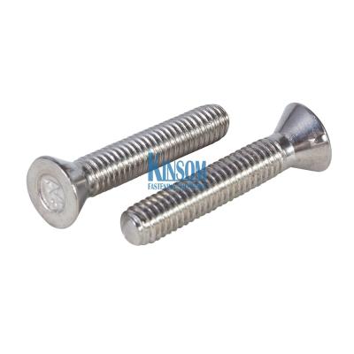 China Stainless steel 304 316 countersunk with location point machine screws for sale