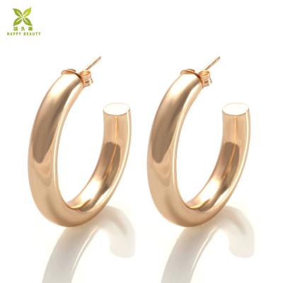 China CLASSIC 925 Sterling Silver Hoop Earrings Maker Gold Plated Thick Hoop Earrings Women for sale