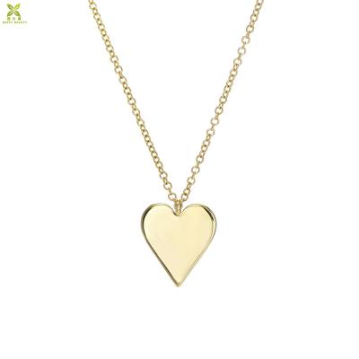 China Office/Career Wholesale 925 Sterling Silver Heart Charm Necklace Jewelry Heart Pendant Necklaces for sale