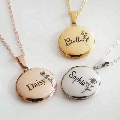 China New Trendy Fashion Style Custom Engraved Stainless Steel Pendant Silver Plated Pendant Necklace for sale