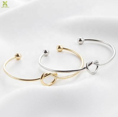 China 2020 new fashion style 14k gold plated alloy girls custom jewelry cuff bangle bracelet TRENDY for sale