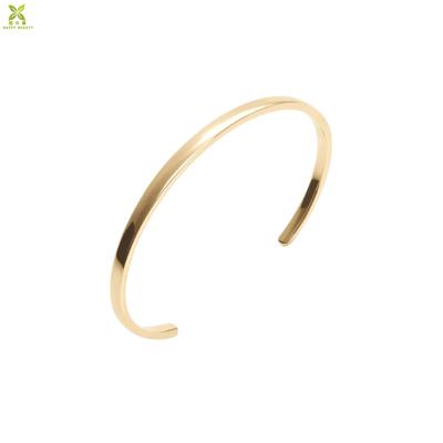 China FASHIONABLE Wholesale Custom Tasty Gold Plated Bangle Jewelry Stainless Steel Ladies Cuff Bangle Bracelets for sale