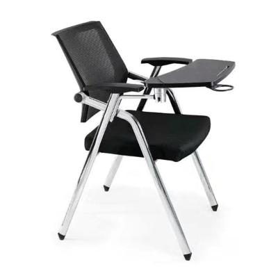 China Expandable Foldable Training Room Chairs School Chairs With Notebook Mesh Training Chair Stackable for sale