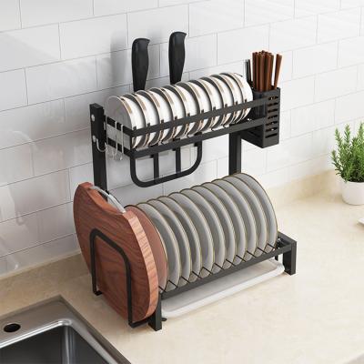 China Sustainable Stainless Steel Above Sink Dish Drainer Rack for sale