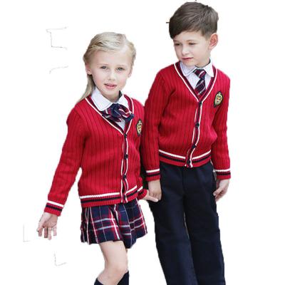 China Kindergarten Uniforms Autumn Student Knitwear School Uniforms Children's Sweaters Customized Anti-Shrink for sale