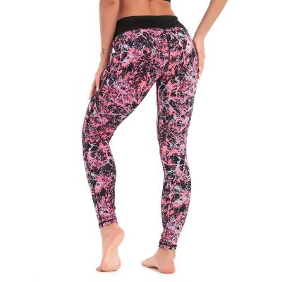 China New Product Breathable Fitness Wear Sexy Yoga Pants For Women Plus Size Blooming Print for sale