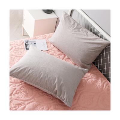 China Wholesale Customizable Gray 100% Cotton Pillow Case Anti-Static Single Packing for sale