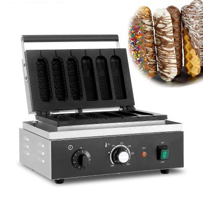 China CE cast iron Electric other Snack Machine korean Commercial christmas 6 stick corn waffle hot dog maker for sale