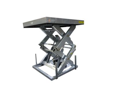 China 2ton Hydraulic Electric Stationary Scissor Lift Table High Lift Table with Bellow Te koop