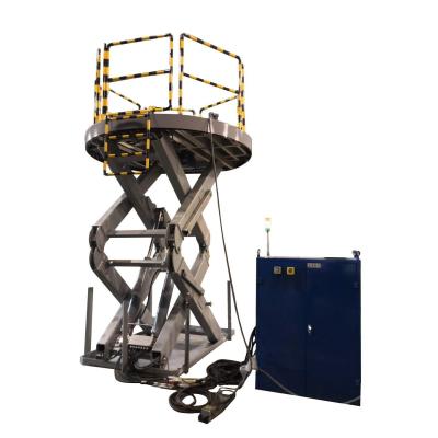 China Europe Standard En1570-1 Hydraulic Scissor Lift Platform with Handrail for sale