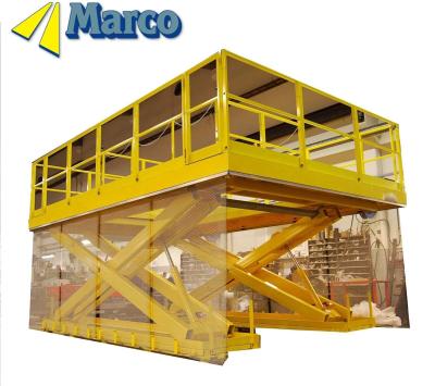 Chine Marco Hydraulic Scissor Lift Work Platform with Two Sliding Floor Boards à vendre