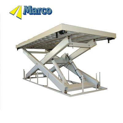 China Marco Customsized Hydraulic Scissor Lift Platform with Guide Wheels and Hydraulic Shot Bolts for sale