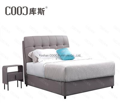 China Bedroom Furniture OEM ODM King Size Double Modern Italian Leather Bed for sale