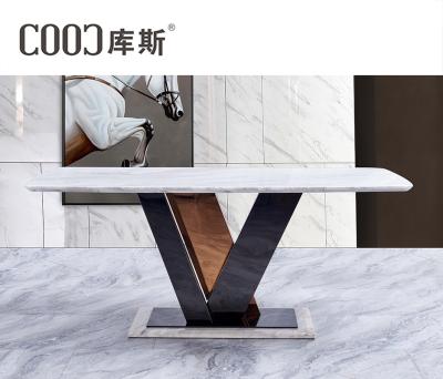 China Cruise Ship Luxury Home Hotel Slate Dining Table Slate Urban Home Furniture Project Contract Interior Dining Room Furniture for sale