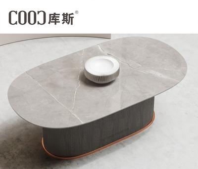 China Slate Project Tender Offering Furniture Factory Marble Slate Interior Luxury Modern Dining Table With 6 Chairs for sale