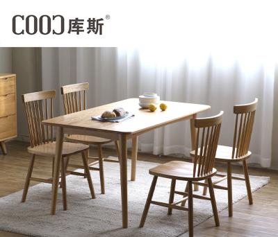 China Nordic Modern Solid Wood Solid Wood Dining Table Chair Set Home Apartment Dining Furniture for sale