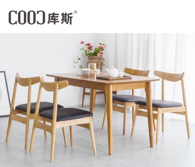 China Furniture Factory Apartment Solid Wood Solid Wood Dining Room Nordic Modern Home Dining Table Chair for sale