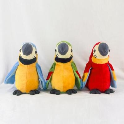 China Imitation Repeat Talking Parrot Plush Pet Toy Repeat Talking Gift Toy For KIDS Talking Product for sale