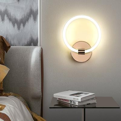 China Modern Minimalist LED Aisle Stairwell Wall Lamp Personality Background Wall Lamp Living Room Bedroom Bedside Creative Wall Lamp for sale