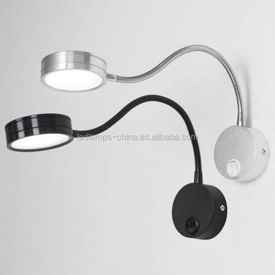 China 3W 5W 7W LED Modern Wall Light Flexible Gooseneck 5W 7W Bedside Headboard Wall Surface Mount Reading Decorative Minimalist Wall Lamp for sale