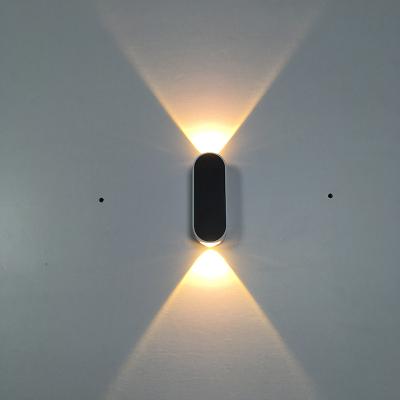 China Modern Modern Black LED Wall Light Through The Wall Lamp Lighting Home Decor Bedroom Reading Lamp Indoor Led Stair Wall Sconce for sale