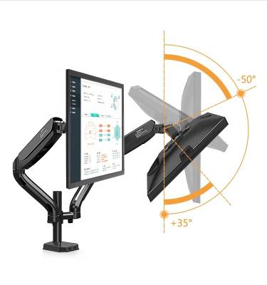 China ZENON KALOC DS90-2 Gas-Spring Monitor Arm Desk Stand Monitor Mount Adjustable Arms Dual Monitor Computer Stand for sale