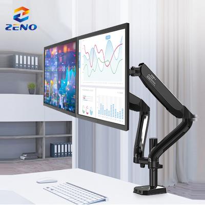 China KALOC KLC DS90-2 Aluminum Alloy Shock Absorber Arm Dual Monitor Arm Dual Monitor Stand Dual Monitor Stand for sale