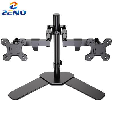 China Kaloc DW220-T Dual Monitor Mount Desk Stand Cold Rolled Steel Frame for sale