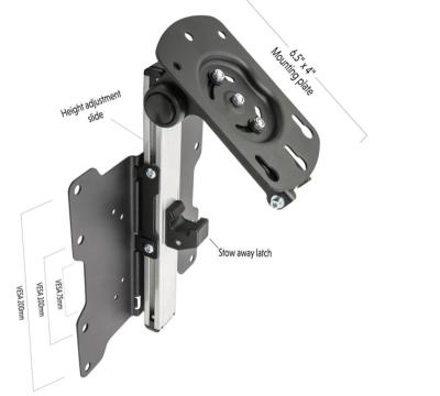 China Ceiling TV Brackets Wall Mounts ZENON CA-200A Manual Roof Ceiling Bracket Flip Down Mount Folding Pitched for TV and Flat Monitors 17