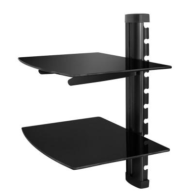 China ZENON Q01-2 Type Wall Mount Set Top Box Double Layer Shelf Router Container Storage Wall Mount Rack for sale