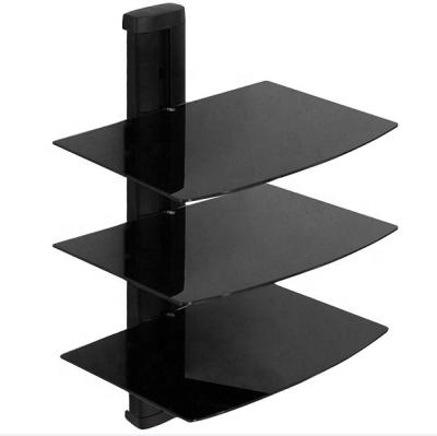 China ZENON Q01-3 Mini Wall Mount Storage TV Box Router Shelf Set Top Box Bracket PC DVD Player Holder Wall Mount Bracket for sale