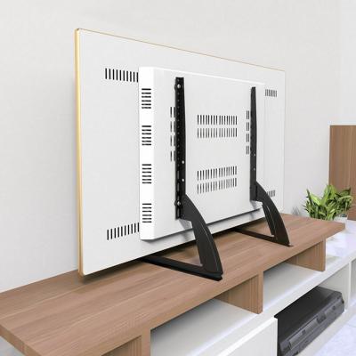 China Universal TV Table Stand Table Top TV Stand Low TV Legs For Most 32 37 40 42 47 50 55 Flat Panel TV, LCD LED Plasma Height Adjustable for sale