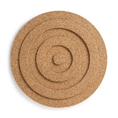 China Sustainable FUNCORK Embossed Hot Pads Cork Trivets Waterproof Cork Desk Pads Non Slip Cork Placemats Sustainable Rustic for sale