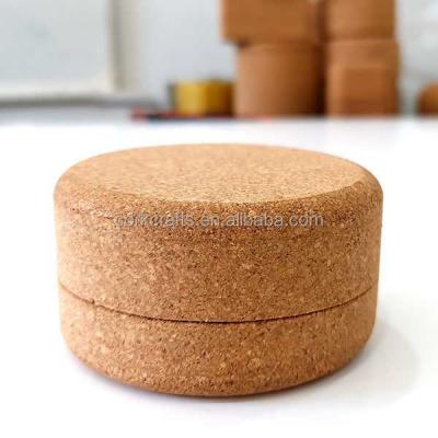 China Cork Soap Box Soft Natural Wood Eco-friendly Modern Cork Soap Holder Container Tray with Drain for sale