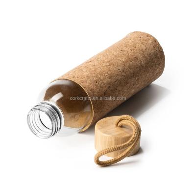 China WITH LID Sustainable Natural Cork Sleeve Casting For Glass Bottle for sale