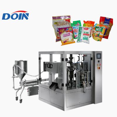 China Food Doin Premade Pouch Bags Juice Tomato Ketchup Sauce Filling Valved Packing Machine for sale