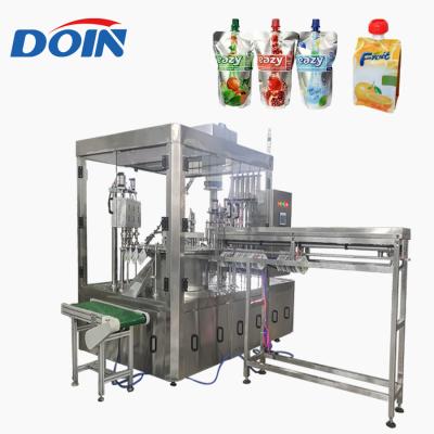 China Food Doin Doypack Ketchup Spout Pouch Filling and Capping Machine for Wine Beer Coffee Soft Packaging for sale